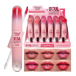 city girls lip gloss duo box 24 pç