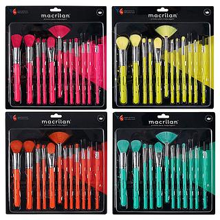 Macrilan Kit Pincel 12 Pinceis NEON BOX 12PÇS