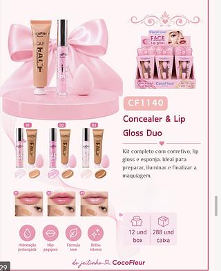 Cocofleur gloss+ corretivo box 12 pçs