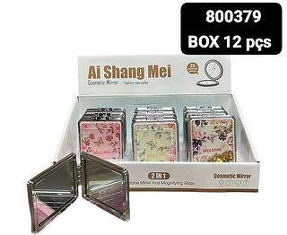 Cosmetic Mirror 2 in 1 box 12 pçs