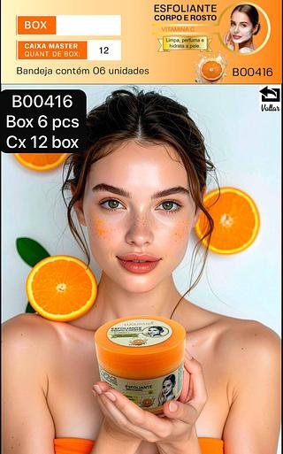 Ludurana Esfoliante Corpo e Rosto Vitamina C box 6 pçs