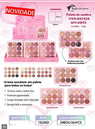 beijo de neve paleta de sombra box 16 pç