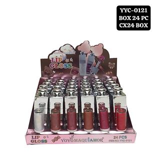 YOYO LIP OIL COM GLITTER BOX 24 PÇ
