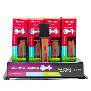 Max Love Lip Gloss Volumoso Incolor 3 em 1 n302 BOX 32PÇS