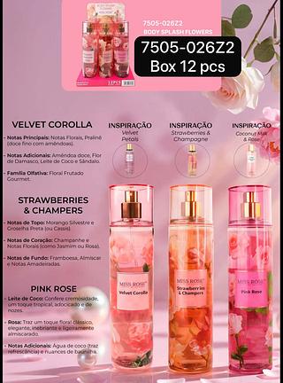 MISS ROSE BODY SPLASH BOX 12 PÇ