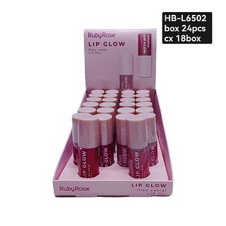 rubyrose lip glow box 24pçs
