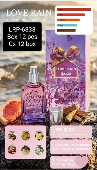love rain perfume box 12 pç