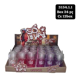 vivai lip gloss glitter box 24 pç