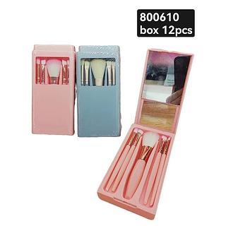 Kit Pinceis com Espelho box 12 pcs
