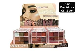 sarahs beauty paleta de sombra box 24 pc