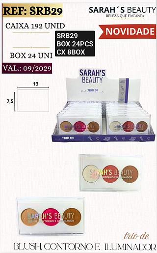 SARAHS BEAUTY PALETA DE CONTORNO BOX 24 PÇ