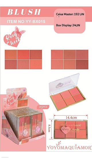 yoyo paleta de blush box 24 pç