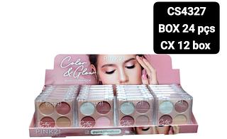 Pink 21 Paleta de Blush e Iluminador box 24 pçs