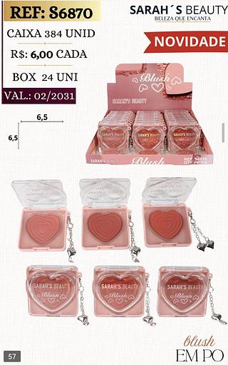 Sarah s beauty blush box 24 pçs