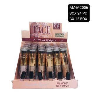 Amor e Anjo base facial com pincel e a prova d agua box 24 pç