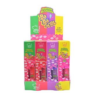 Box 24 Lip Gloss Babasoul Cheirinho de Chiclete Soul Cosméticos