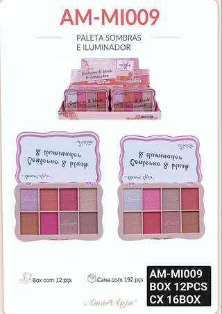 amor e anjo paleta de blush box 12 pç