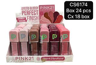 Pink 21 Lip Gloss box 24 pçs