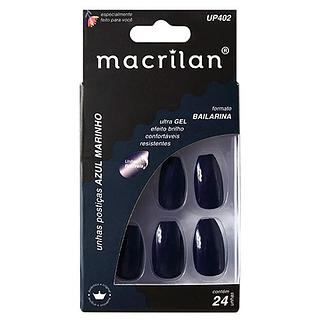 Macrilan Unhas Postiças estilo bailarina - Azul marinho
