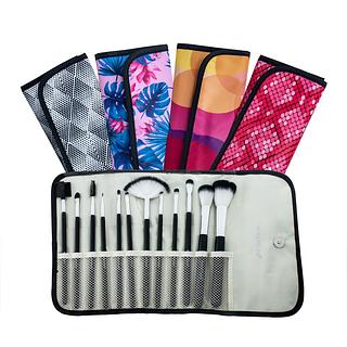 Macrilan Kit com 12 pincéis para maquiagem BOX 12PÇS