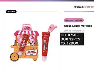 Playboy gloss labial morango box 12 pc