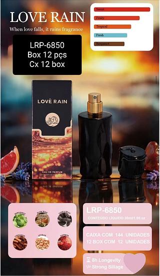 love rain perfume box 12 pç