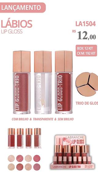 labranche trio de gloss pç box 12 kits
