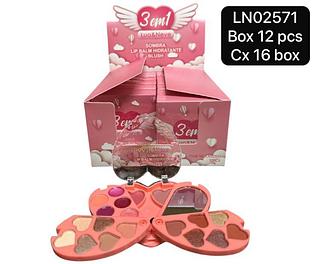 Lua&Neve Lip Balm, Sombra e Blush box 12 pçs