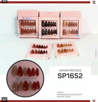 Unha Sabrina sato box 12 pc