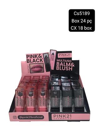 pink 21 batom magico box 24 pç