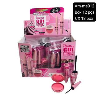 amor e anjo kit mascara de cilios blush e deleniador box 12