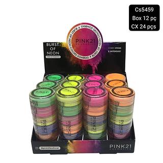 pink 21 po neon box 12 pç