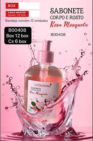 Ludurana Sabonete Corpo e Rosto Rosa Mosqueta box 12 pçs