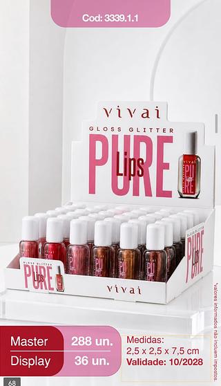 vivbai lip gloss box 36 pç
