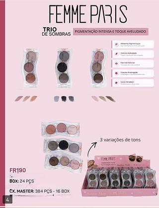 Femme paris paleta de sombras box 24 pçs