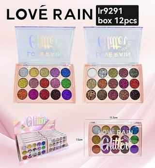 LOVE RAIN LIP GLOSS PALETA DE GLITTER BOX 12 PÇ