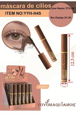 yoyo mascara de cilios marrom box 24 pç