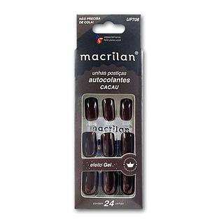 Macrilan Unhas Postiças Autocolantes tamanho médio cor Cacau