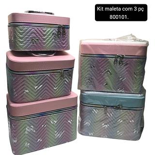 kit maleta com 3 pç