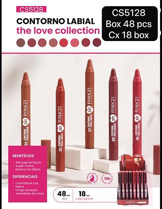 pink 21 contorno labial box48 pç