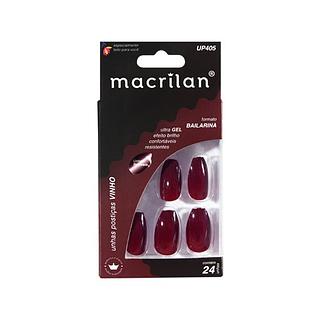 Macrilan Unhas Postiças estilo bailarina - Vinho