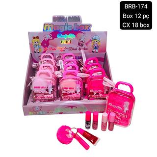 Bobbi rara lip gloss maletinha + chaveiro