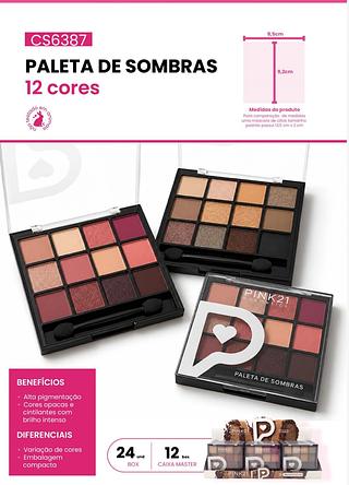 pink21 paleta de sombra box 24 pç