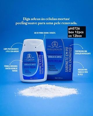 phalle beauty sabonete em facial enzimatico box/12 pç