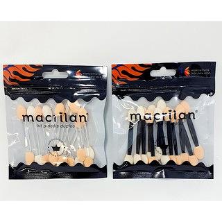 Macrilan Pincel Duplo Aplicador de Sombra e Maquiagem C/12 Unidades