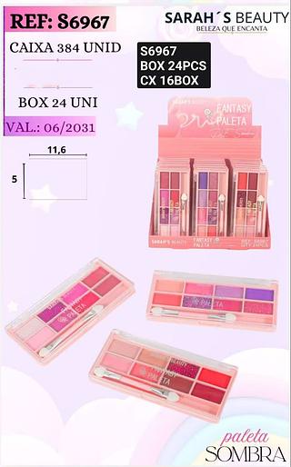 SARAHS BEAUTY PALETA DE SOMBRA BOX 24 PÇ