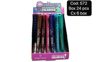mia make delineador colorido box 24 pç