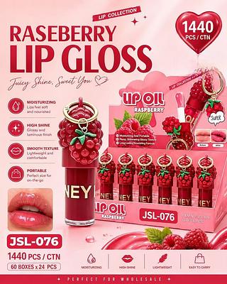 lip gloss framboesa box 24 pç