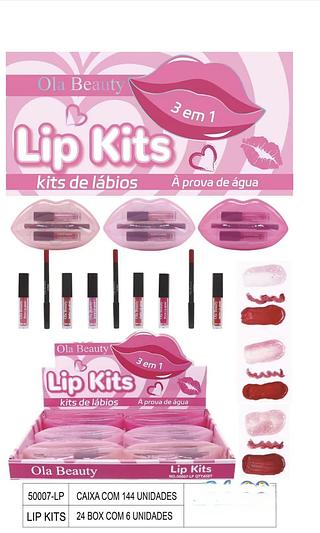 ola beauty kit labial boix 6 pç