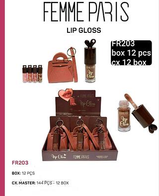 femme paris lip gloss box 12 pç